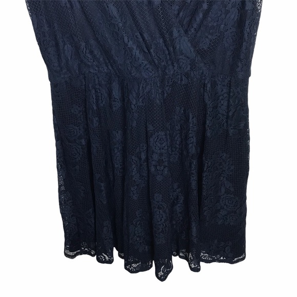 AUW Blue Lace Sleeveless Dress - Picture 4 of 9
